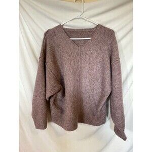 No Brand Tag Sweater Women’s Size Large Marbled Vneck Blended